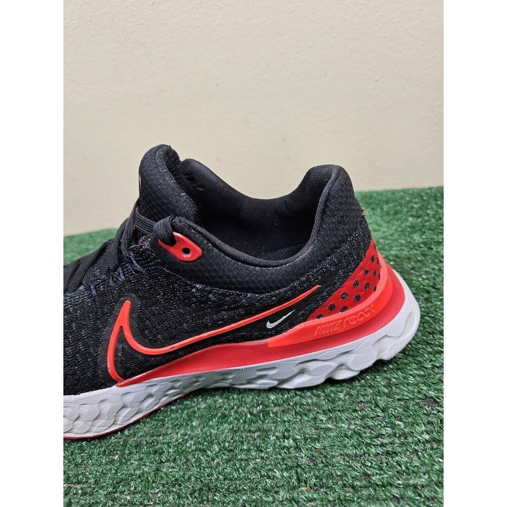 Nike React Infinity Run Flyknit 3 Womens Running Shoes Black Red Size 9 - Picture 9 of 13